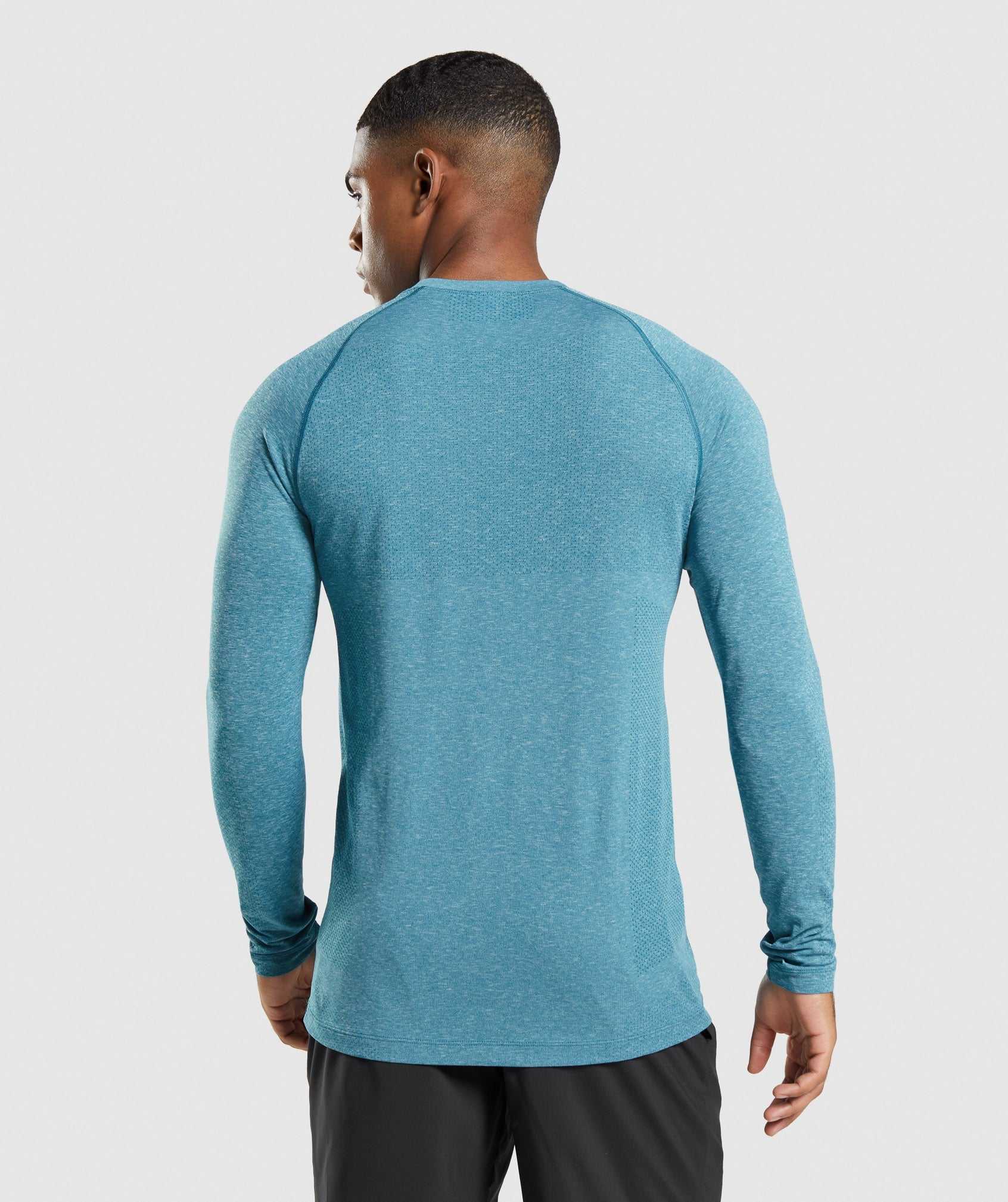 Gymshark Vital Seamless Light Long Sleeve T-shirts Turquoise | LIOK96814