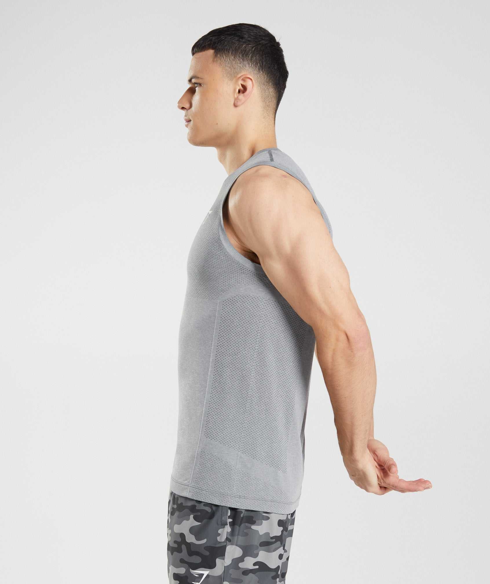 Gymshark Vital Seamless Light Tanktop Grijs | REXO81596