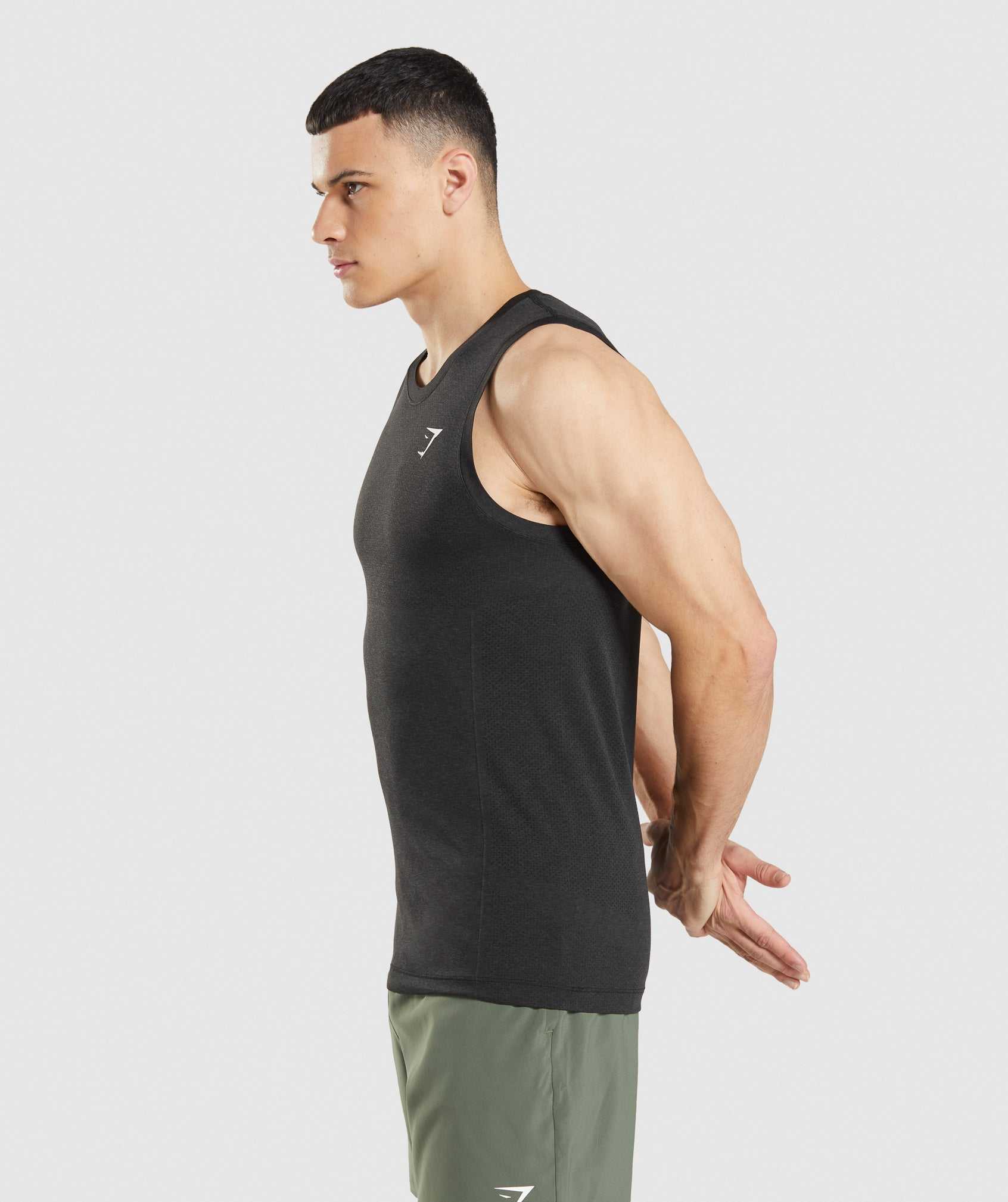 Gymshark Vital Seamless Light Tanktop Zwart | PFDL86143