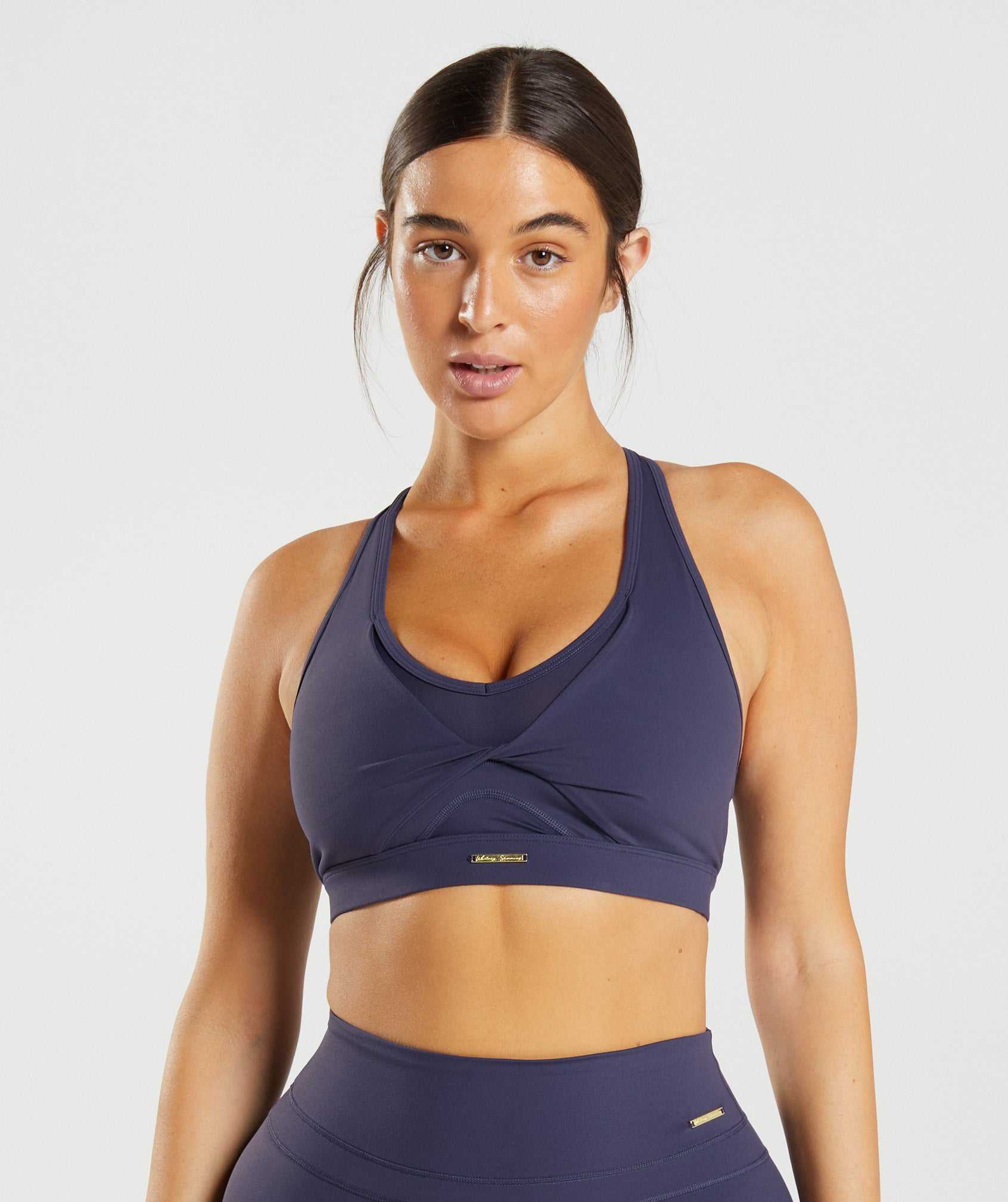 Gymshark Whitney Mesh Sport Bh Indigo Donkerblauw | WBMT69841