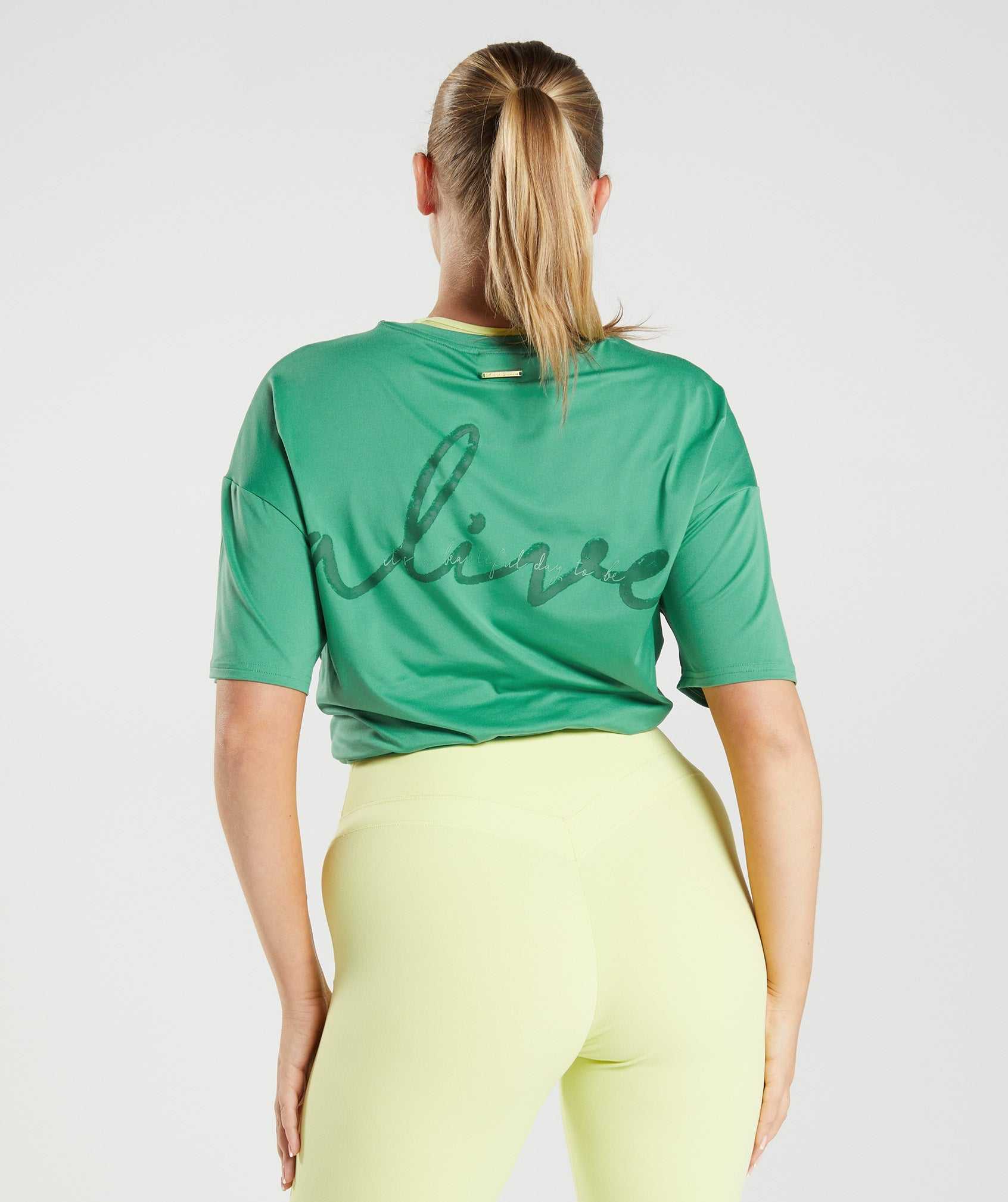 Gymshark Whitney Oversized T-shirts Groen | OQMF73628