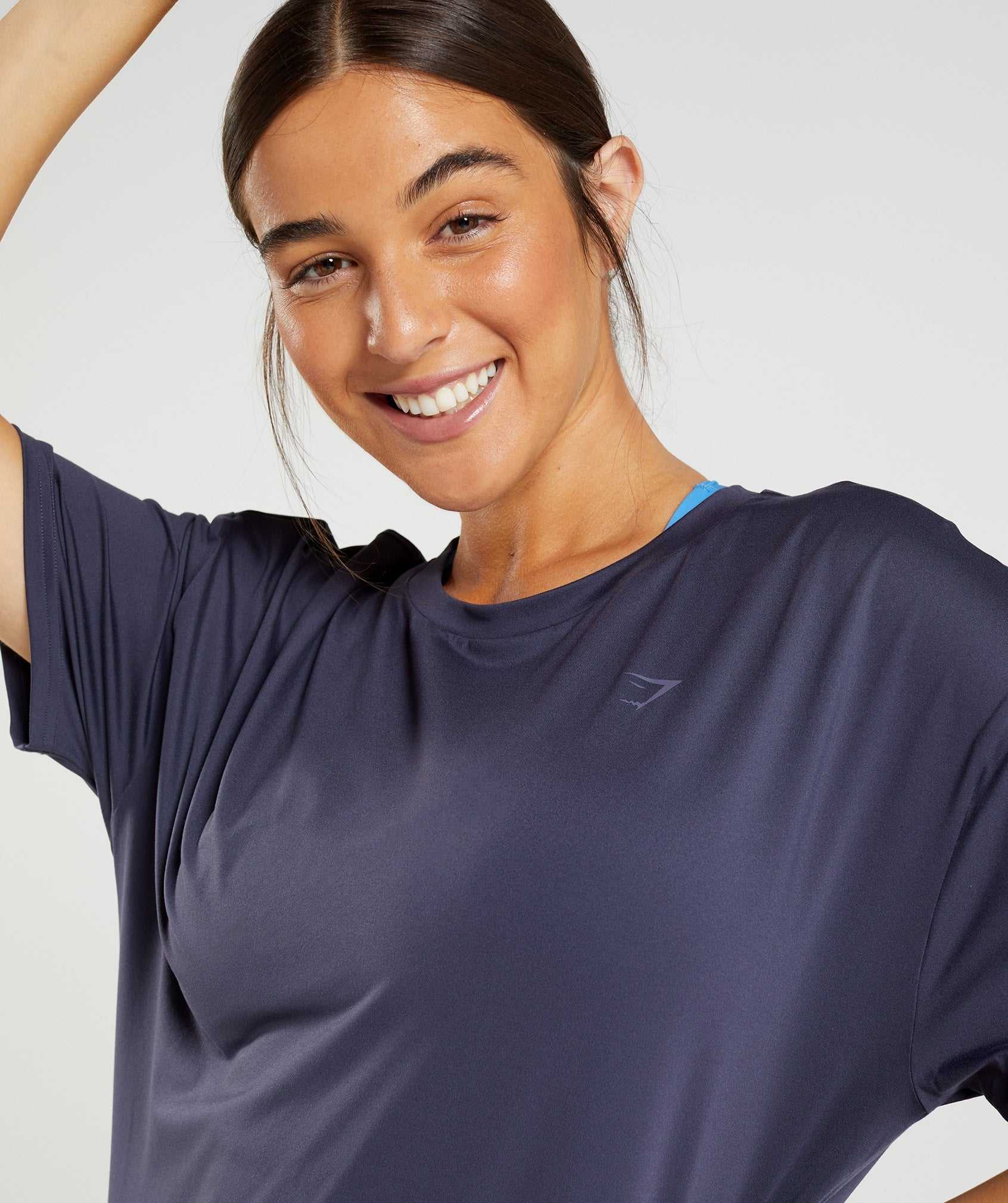 Gymshark Whitney Oversized T-shirts Indigo Donkerblauw | YBPJ52918