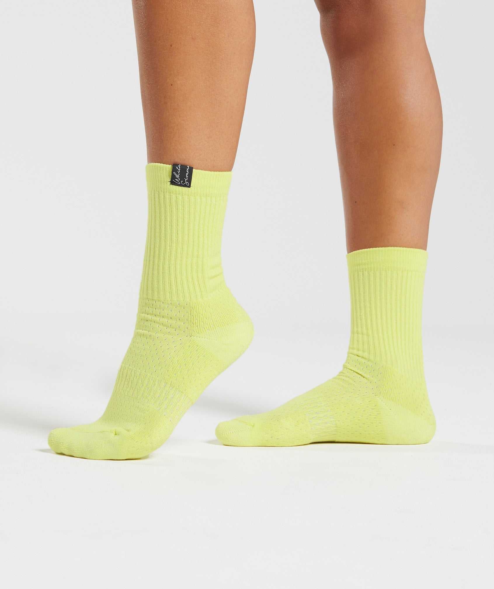 Gymshark Whitney Tab Crew Socks 1pk Accessoires Groen | EXIS05476