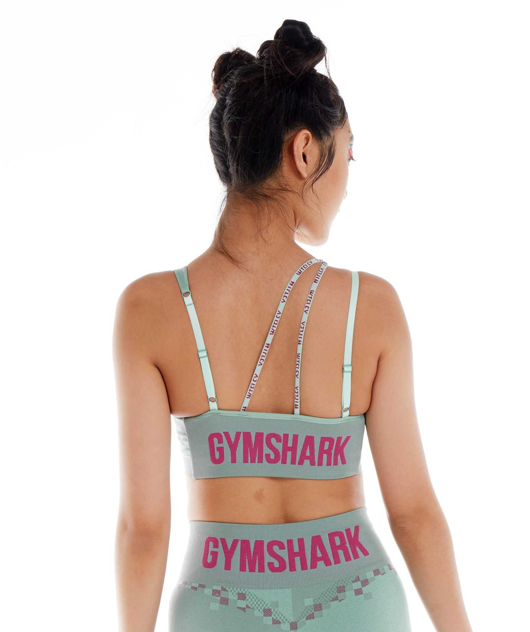 Gymshark Wtflex Cyborg Seamless Sport Bh Blauw Roze Blauw | YFKH78269